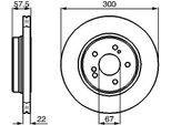 Bosch 0 986 478 793 - Oe A 129 423 03 12 Disco Freno Per Classe E (W124), Sl (R129), Classe E (W210)
