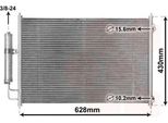 Van Wezel 13005328 - Oe 92100 JG000 Condensatore Aria Condizionata Con Essiccatore Per X-Trail (T31)