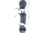 Mahle Kl 600D - Oe 7701061576 Filtro Carburante Per Clio Ii, Kangoo (Kc), Kangoo (Fc), Thalia I (Lb)