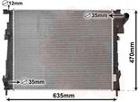 Van Wezel 43002427 - Oe 4416948 Radiatore, Raffreddamento Motore Per Primastar (X83), Vivaro (J7), Vivaro (F7), Vivaro A (E7), Trafic Ii (Jl), Trafic Ii (Fl), Trafic Ii (El)
