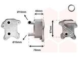 Van Wezel 37013719 Radiatore Olio Motore Per Opel Astra G Cc (T98) Astra G Caravan (T98) Astra G Berlina (T98) Astra G Classic Hatchback (T98)