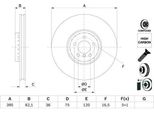 Bosch 0 986 479 E84 - Oe 34 11 6 789 070 Disco Freno Per X5 (E70), X5 (F15, F85), X6 (E71), X6 (F16)