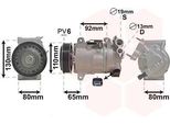 Van Wezel 4001K703 - Oe 96 756 558 80 Klimakompressor FüR C4 Picasso Ii, C4 Spacetourer (3D), C5 Aircross (A), C4 (3A, 3E), C4 (3A, 3E), Berlingo, C3 Aircross Ii (2C, 2R), C4 G-Picasso Ii (Da, De), DS3 (Sa), DS3 (Sb), DS3 (Sb), DS3 (U), DS7 (J), Combo (K9), Grandland X, Grandland X, 2008 I (Cu), 2008 Ii (U), 208 I (Ca, Cc), 308 Ii, 308 Sw Ii, 5008 Ii, 508 (F), Partner (K9), Rifter