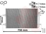 Condensatore Aria Condizionata Van Wezel Senza Essiccatore Per Volvo C30 C70 Cabriolet S40 V50