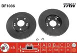 Trw DF1036 - Oe 77 01 205 229 Disco Freno Per Safrane I (B54), Safrane Ii (B54)