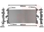 Van Wezel 09012711 - Oe 1382421080 Radiatore, Raffreddamento Motore Per Ducato