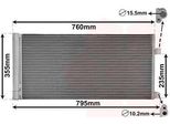 Van Wezel 43005430 - Oe 921100002R Condensatore Aria Condizionata Con Essiccatore Per Laguna Iii, Latitude (L70)