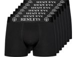 Henleys - Boxer "Mcblacken"" Da Uomo (Confezione Da 7) BG1336 (Xxl) (Nero)"