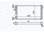 Magneti Marelli 350213191300 - Oe 46558704 Radiatore, Raffreddamento Motore Per Seicento