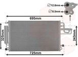 Van Wezel 82005156 - Oe 97606 2E000 Condensatore Aria Condizionata Con Essiccatore Per Tucson (Jm), Sportage (Je, Km)