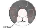 Van Wezel 5878374 - Oe 7M0615610A Piastra Di Ancoraggio, Asse Posteriore Destro Per Galaxy (Wgr), Alhambra (7V), Sharan (7M)