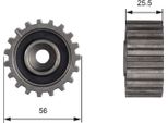 Gates T42000 - Puleggia Folle Oe 1005823, Cinghia Di Distribuzione Per Escort V, Escort Vi, Escort Vii, Fiesta Iv
