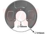 Van Wezel 5878373 - Oe 7M0615609A Piastra Di Ancoraggio, Asse Posteriore Sinistro Per Galaxy (Wgr), Alhambra (7V), Sharan (7M)