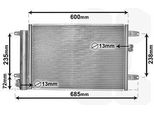 Van Wezel 58005183 - Condensatore Aria Condizionata Oe YM2H192600AA Con Essiccatore Per Galaxy (Wgr), Alhambra (7V), Sharan (7M)