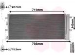 Van Wezel 18015701 - Condensatore Aria Condizionata Oe 5202208 Con Essiccatore Per Galaxy (Ck), Mondeo V, S-Max (Cj, WA6)