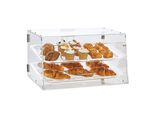 Vetrina A 2 Livelli Per Pasticceria - Vassoi Commerciali 510X350X35 Mm - Vetrina In Vetro Acrilico Con Porta Posteriore E Ripiani Rimovibili - Ciambelle, Bagel, Torte, Biscotti E Molto Altro.