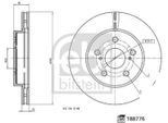 2X Disco Freno Anteriore Febi Bilstein 188776