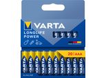 Varta Batterie Longlife Power Alka. Aaa Micro LR03 1.5V 1Bli=20Stk