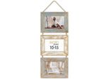 Zep Cornice In Legno Voiron 3 Foto 10X15 Cm Blu Bianco Vintage 49X26 Cm Parete