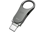 Silicon Power SP016GBUC3C80V1S Usb-Stick 16GB Silicon Power C80 3.0 Silver Type-C Ready