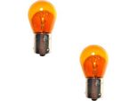 2X 12V 21W Lampadina Lampadina Con Base Gialla Bau15S 120°