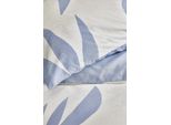 Biancheria Da Letto Walra Simple Leaves Bianco Sporco / Blu Jeans - 135X200 Cm