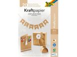Folia 698 Folia Blocco Carta Kraft, Din A4, 20 Fogli, Assortiti
