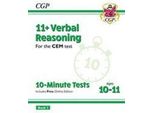 11+ Cem 10-Minute Tests: Ragionamento Verbale - Età 10-11 Libro 1 (Con Edizione Online)