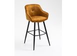 Sgabello Da Bar Sherlockbar B, Set Di 2, 52,5X51X102 Cm, Struttura In Metallo, Verniciato A Polvere, Curcuma