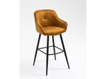Sgabello Sherlockbar C, Set Di 2, Curry, Struttura In Metallo, Verniciato A Polvere, 52,5X51X102 Cm