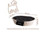 Cestino Per Cani In Vimini Con Nome 60X43 H16 Cm