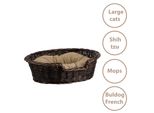 Cesto Per Cani In Vimini Ovale 85X67 H21 Cm