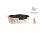 Cestino Per Cani In Vimini Ovale 60X43 H16 Cm