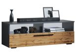 Mobili Tv Arila Antracite / Miele Di Quercia A. 39 X L. 115 X P. 40 Cm