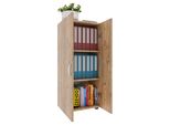 Armadio Ufficio Ulas Rovere Al Miele A. 108 X L. 49 X P. 34 Cm