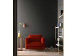 Design Lounge Club Relax Poltrona Sedia Tappezzeria Televisione Tessuto Rosso Lusso Nuovo