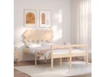 The Living Store Letto Senior Con Testiera 120X200 Cm In Legno Massiccio