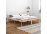 The Living Store Letto Senior 200X200 Cm In Legno Massiccio Di Pino