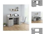 Vidaxl Scrivania Grigio Cemento 140X50X76 Cm In Legno - Scrivanie