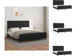 Vidaxl Struttura Letto Con Testiera Nera 160X200 Cm In Pelle Finta - Letti E Strutture Letto