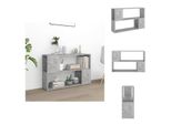 Vidaxl Libreria Grigio Cemento 100X24X63 Cm In Materiale Ligneo - Librerie E Scaffalature