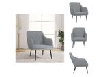Vidaxl Poltrona Grigio Chiaro 63X76X80 Cm Tessuto - Poltrona