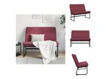 Vidaxl Panca Rosso Vino 100X75X76 Cm In Tessuto - Panche