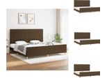 Vidaxl Struttura Letto Con Testiera In Tessuto Marrone Scuro 200X200 Cm - Letti E Strutture Letto