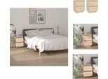 Vidaxl Comodini 2 Pezzi 40X35X50 Cm In Legno Di Pino Massiccio - Comodini