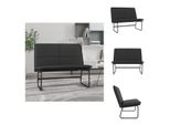 Vidaxl Panca Nera 100X75X76 Cm In Pelle Finta - Panche