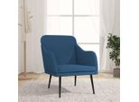The Living Store Poltrona Blu 63X76X80 Cm In Tessuto