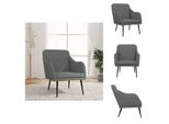 Vidaxl Poltrona Grigio Scuro 63X76X80 Cm Tessuto - Poltrona
