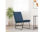 The Living Store Sedia Lounge Blu 52X75X76 Cm In Tessuto