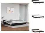 Vidaxl Struttura Letto Con Testiera Nera 160X200 Cm In Pelle Finta - Letti E Strutture Letto